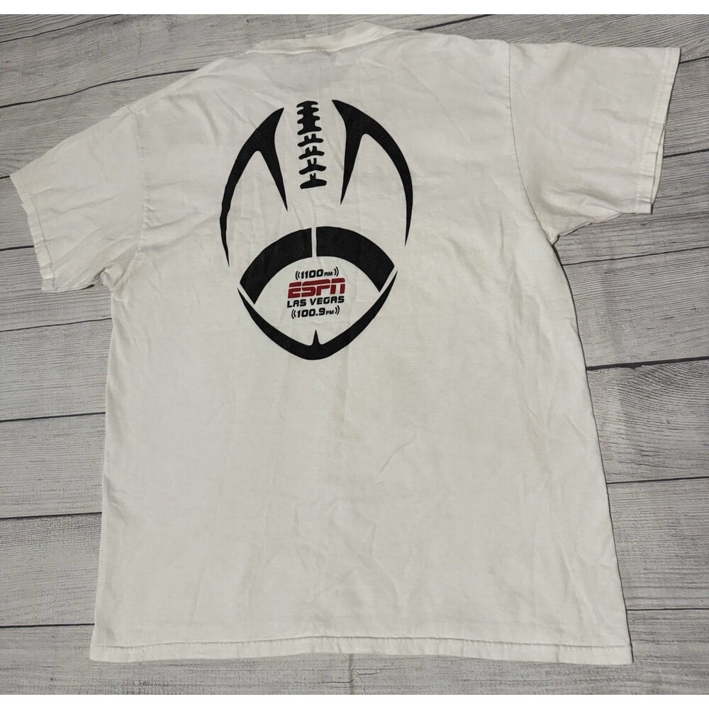 ESPN Las Vegas 100.9 FM T Shirt Football 1100 AM Size XL White